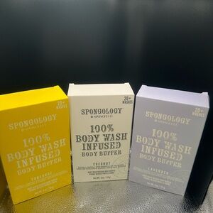 Spongelle Bath & Body Exfoliant Yellow and Cream